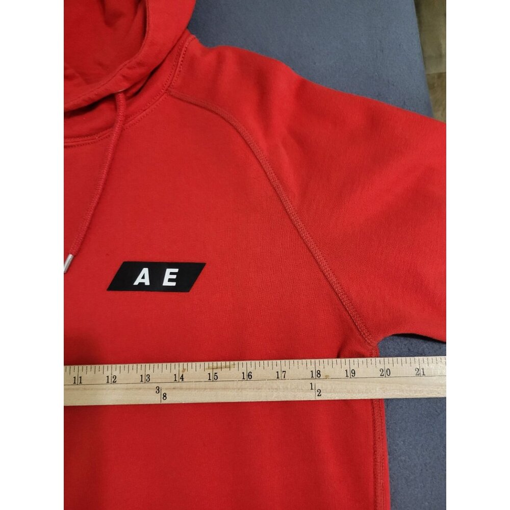 American Eagle Men's Small Red Graphic Logo Hoodie Sweatshirt y2k style - Picture 5 of 8